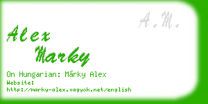 alex marky business card